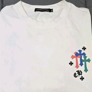 Chrome Hearts Multi Color Cross T-shirt White Size XL
